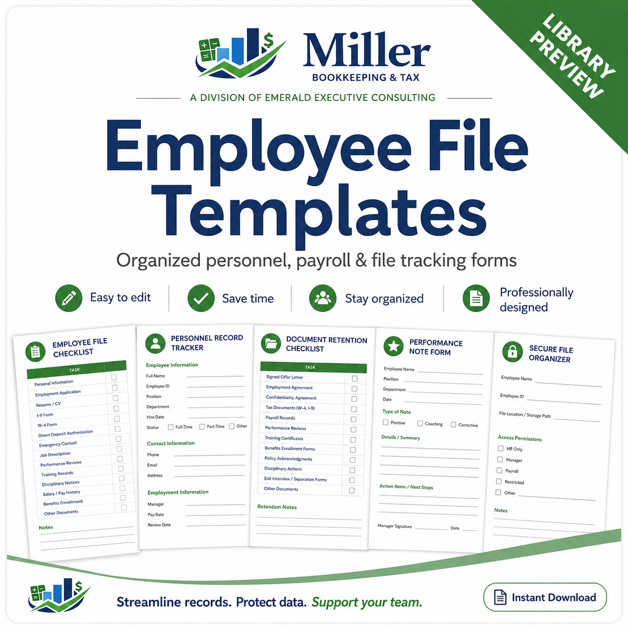 Employee File Templates preview