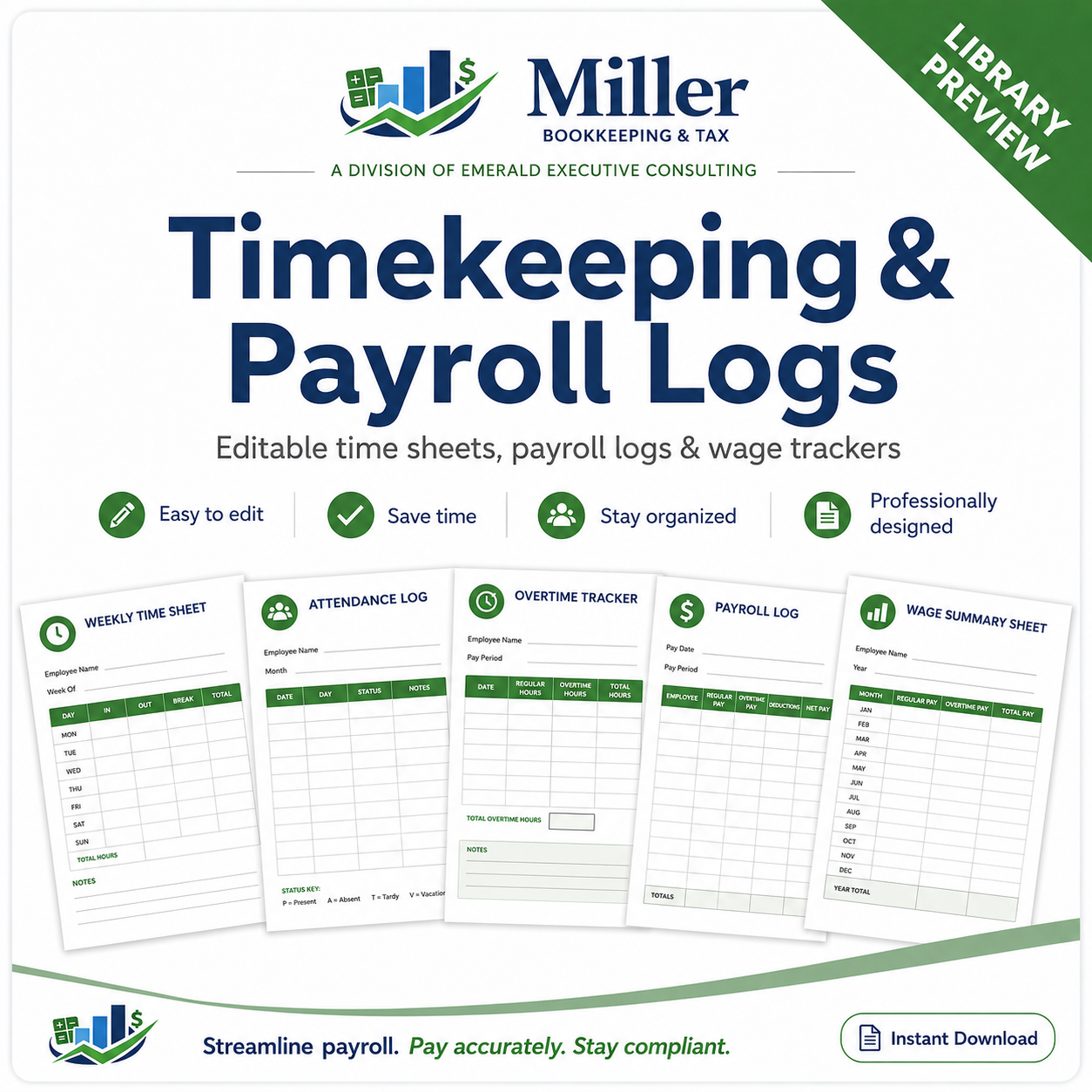 Timekeeping and Payroll Logs preview